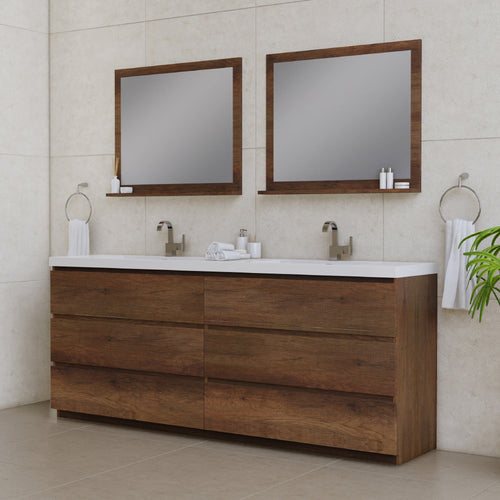 Paterno 84 inch Modern Freestanding Bathroom Vanity