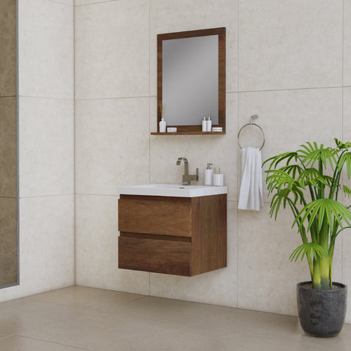 Paterno 24 inch Modern Wall Mounted Bathroom Vanity
