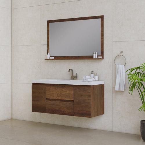 Paterno 48 inch Modern Wall Mounted Bathroom Vanity