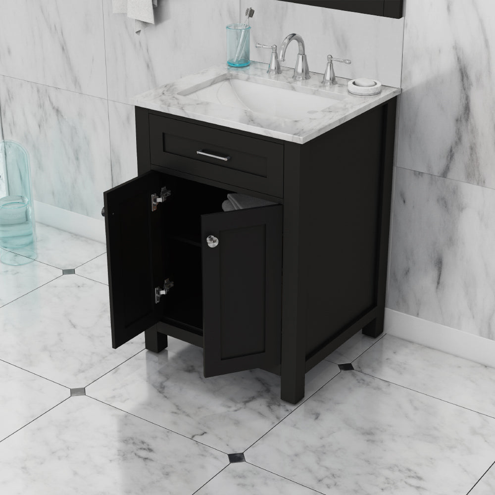 Albany 24″ Glass Bathroom Vanity Clear - Wholesale Vanities