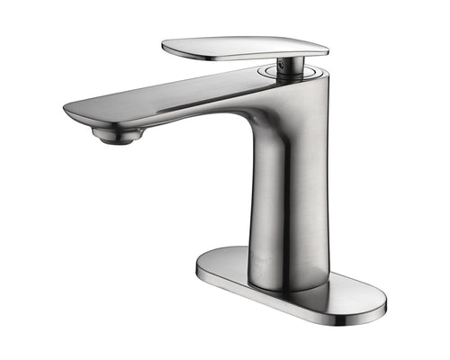 Lucena Bath Single Handle Bathroom Faucet, Brushed Nickel