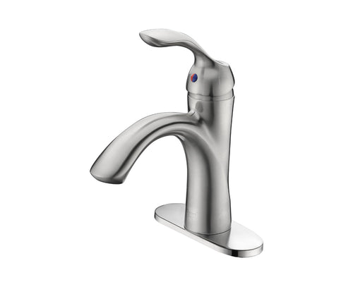 Lucena Bath Single Handle Bathroom Faucet, Brushed Nickel