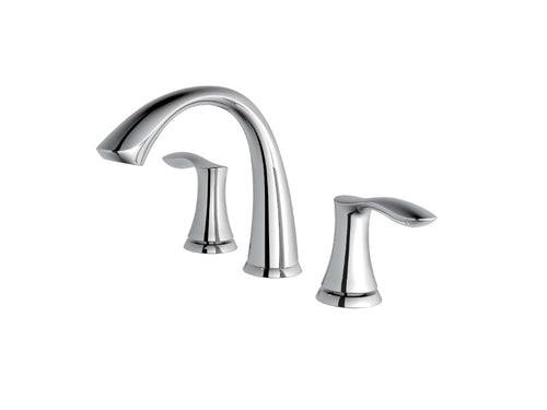 8” Lucena Bath Wide Spread Bathroom Faucet, Polished Chrome