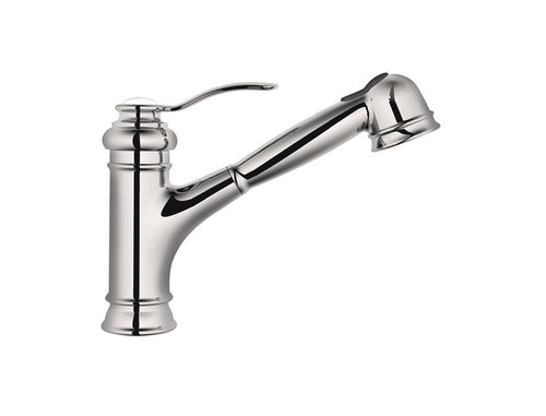 Lucena Bath Single Handle Pull-Out Kitchen Faucet, Polished Chrome