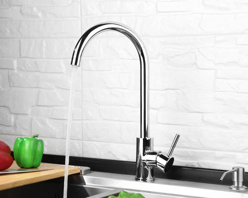 Lucena Bath Single Handle High-Arc Kitchen Faucet, Polished Chrome