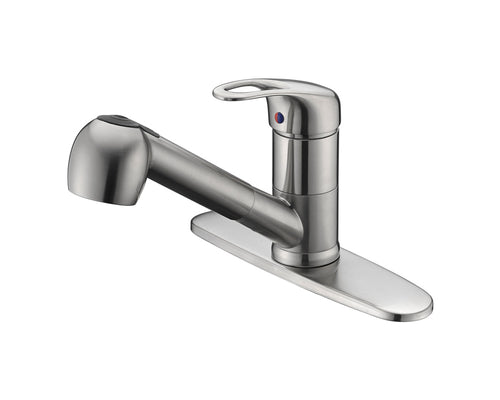 Lucena Bath Single Handle Pull-Out Kitchen Faucet, Brushed Nickel