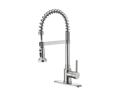 Lucena Bath Single Handle Pull-Down Kitchen Faucet, Brushed Nickel