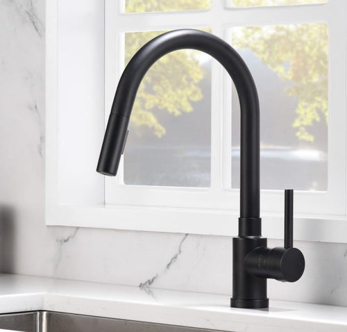 Lucena Bath Pull-down Kitchen Faucet, Matte Black