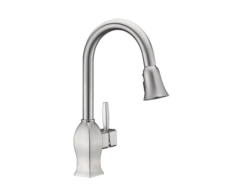 Lucena Bath Single Handle Pull-Down Kitchen Faucet, Brushed Nickel