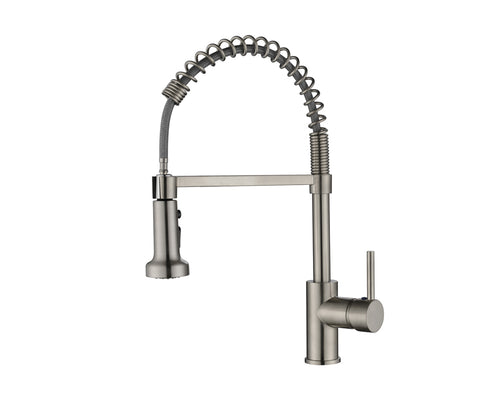 Lucena Bath Single Handle Pull-Down Kitchen Faucet, Brushed Nickel