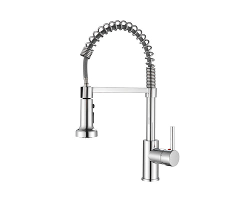 Lucena Bath Single Handle Pull-Down Kitchen Faucet, Polished Chrome