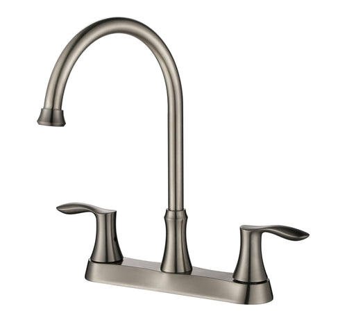 8″ Lucena Bath Centerset Two Handle Kitchen Faucet, Brushed Nickel