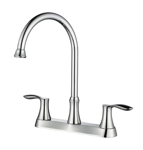 8″ Lucena Bath Centerset Two Handle Kitchen Faucet, Polished Chrome