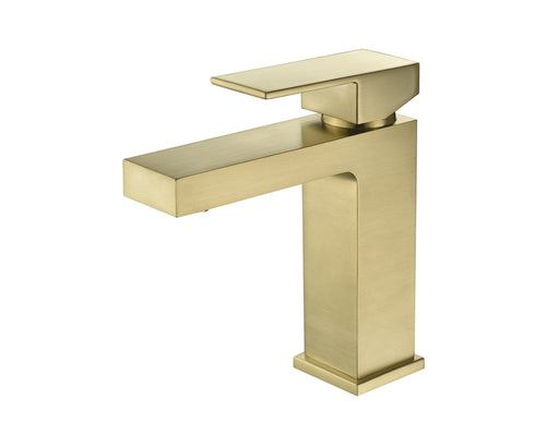 Lucena Bath Single Handle Bathroom Faucet, Satin Gold