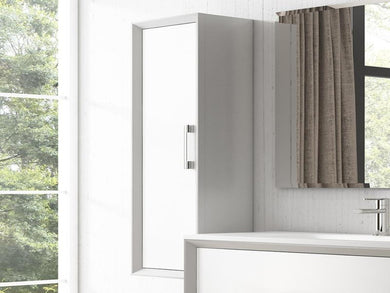Décor Tirador Tall Unit, White and Silver